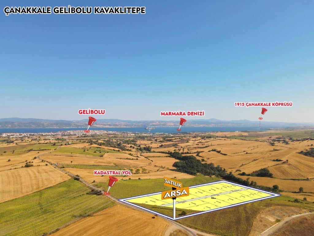 Ucuz Yatırımlık Arsa | Gelibolu Kavaklıtepe Boğaz Manzaralı Parseller